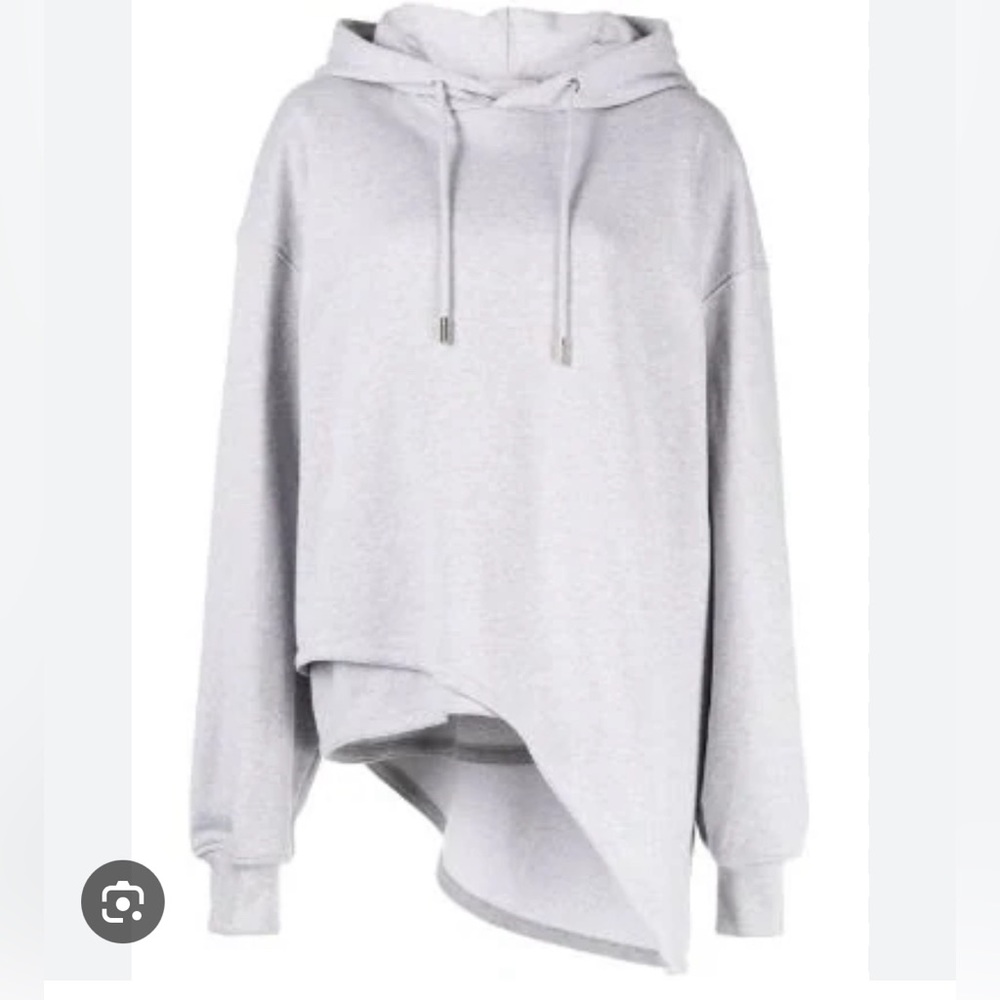 SYSTEM Korean Streetwear Grey Long Heavyweight Hoodie Medium 38
